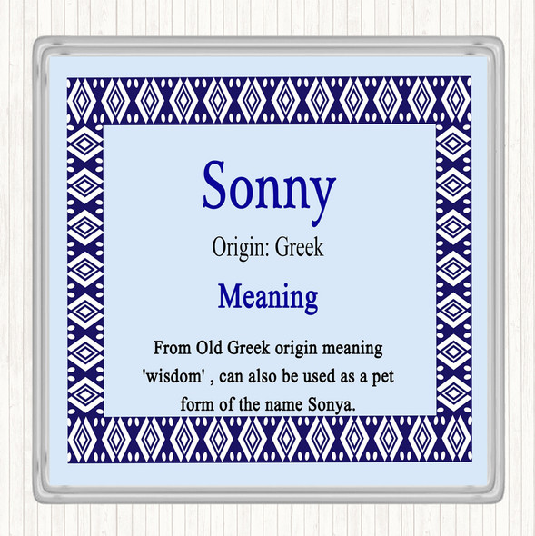 Sonny Name Meaning Coaster Blue