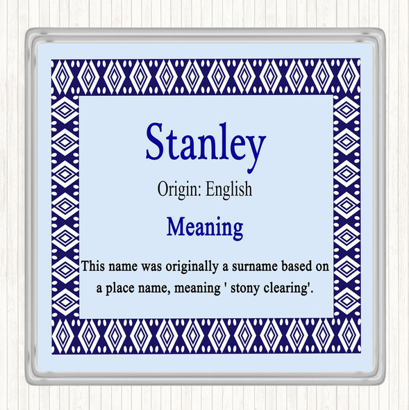 Stanley Name Meaning Coaster Blue