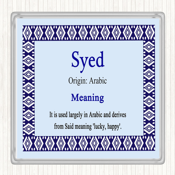 Syed Name Meaning Coaster Blue