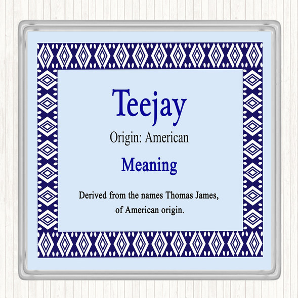 Teejay Name Meaning Coaster Blue