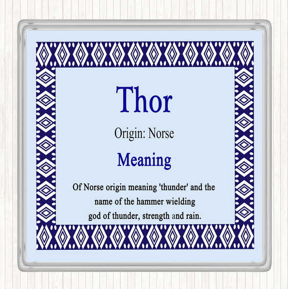 Thor Name Meaning Coaster Blue