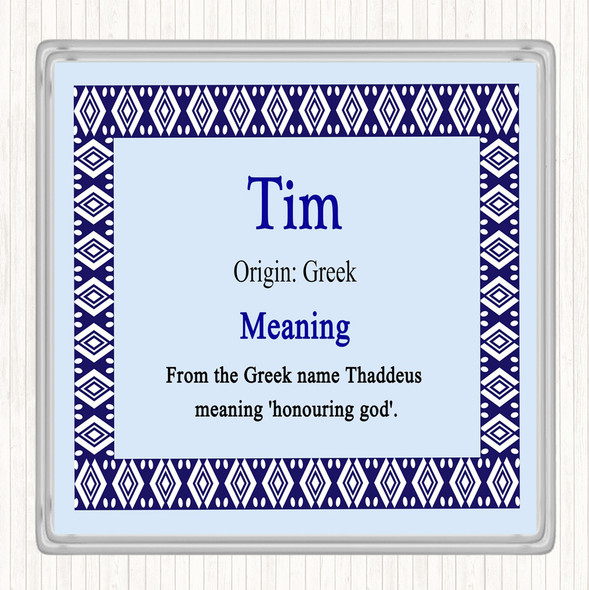 tim Name Meaning Coaster Blue