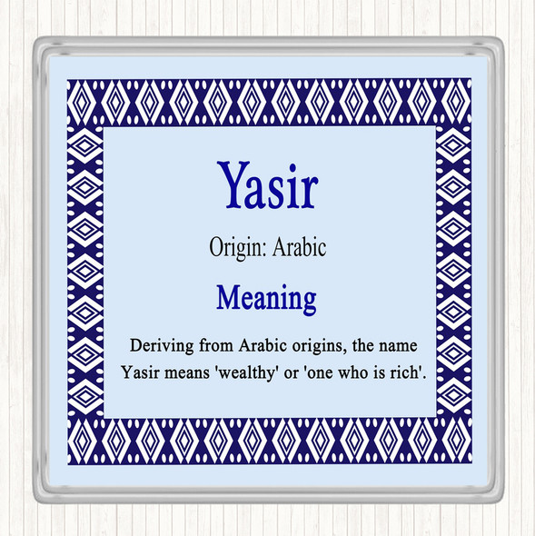 Yasir Name Meaning Coaster Blue