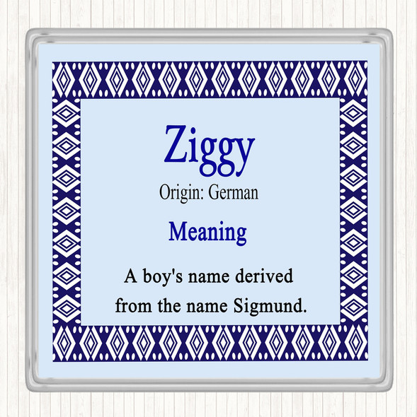 Ziggy Name Meaning Coaster Blue