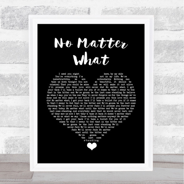 Papa Roach No Matter What Black Heart Song Lyric Quote Music Framed Print