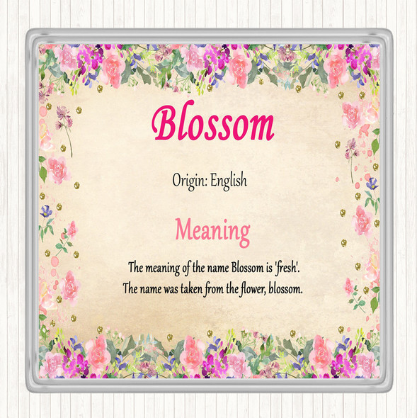Blossom Name Meaning Coaster Floral