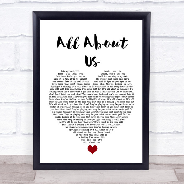 He Is We All About Us White Heart Song Lyric Quote Music Framed Print