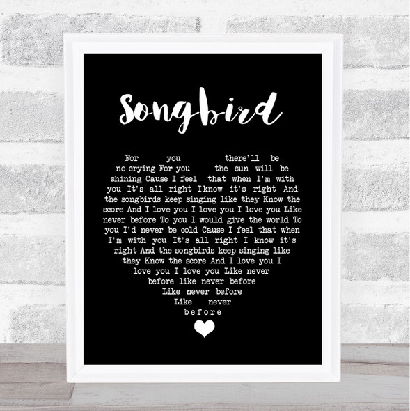 Eva Cassidy Songbird Black Heart Song Lyric Quote Music Framed Print