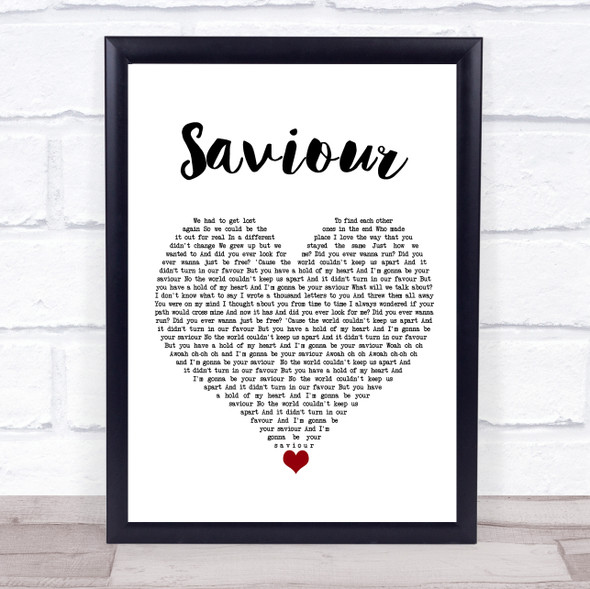 Picture This Saviour White Heart Song Lyric Quote Music Framed Print