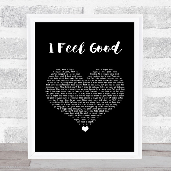 Beres Hammond I Feel Good Black Heart Song Lyric Wall Art Print