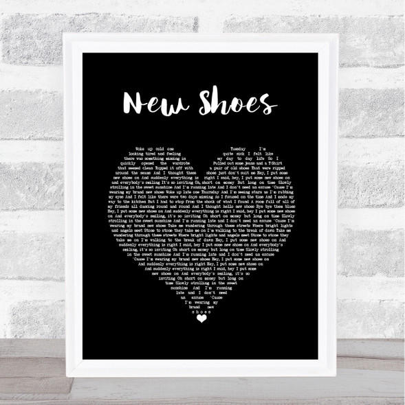 Paolo Nutini New Shoes Black Heart Song Lyric Wall Art Print