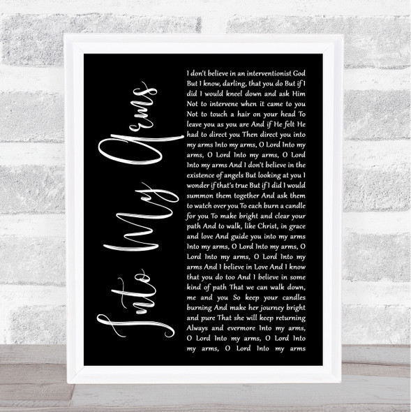 Nick Cave & The Bad Seeds Into My Arms Black Script Song Lyric Wall Art Print