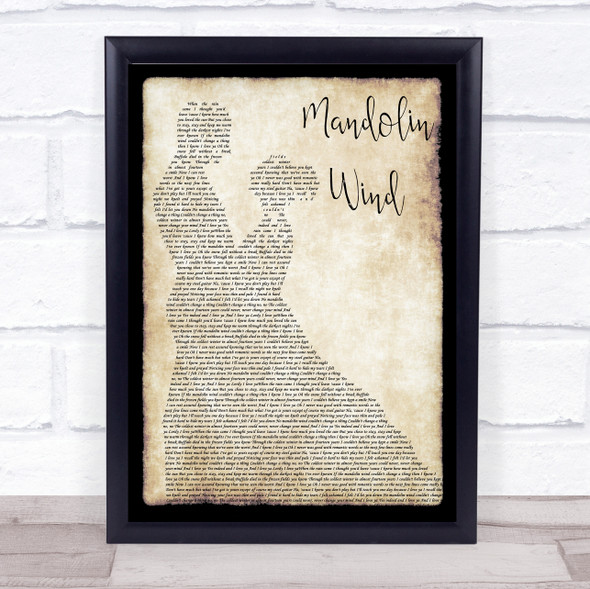 Rod Stewart Mandolin Wind Man Lady Dancing Song Lyric Wall Art Print