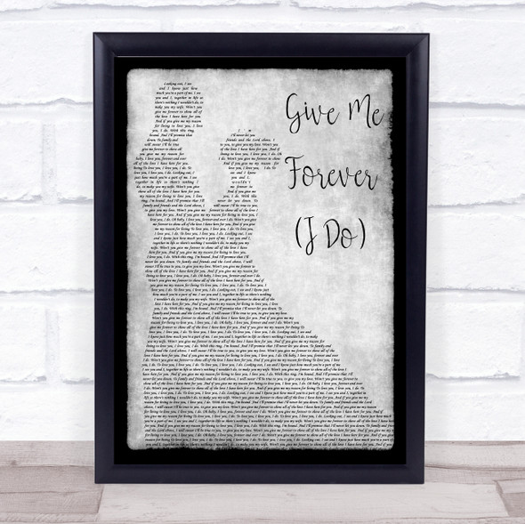 James Ingram Give Me Forever (I Do) Grey Man Lady Dancing Song Lyric Wall Art Print