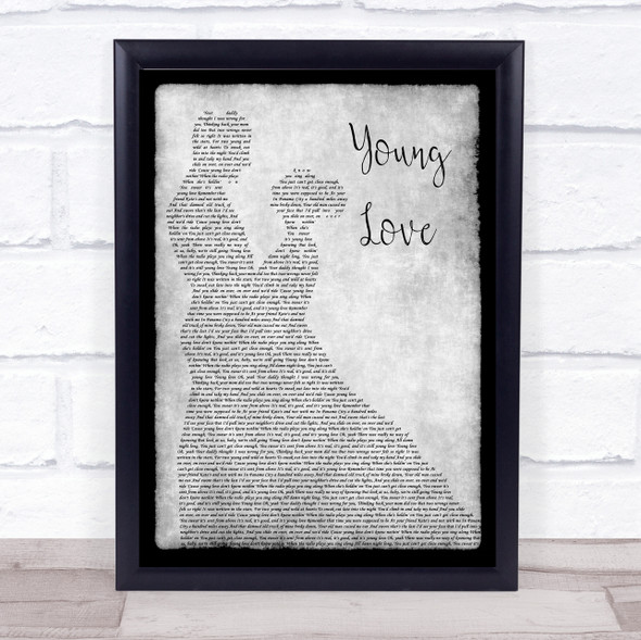 Kip Moore Young Love Grey Man Lady Dancing Song Lyric Wall Art Print