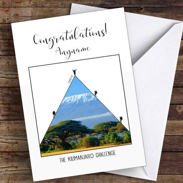Kilimanjaro Photographic Style Congratulations Personalised Greetings Card