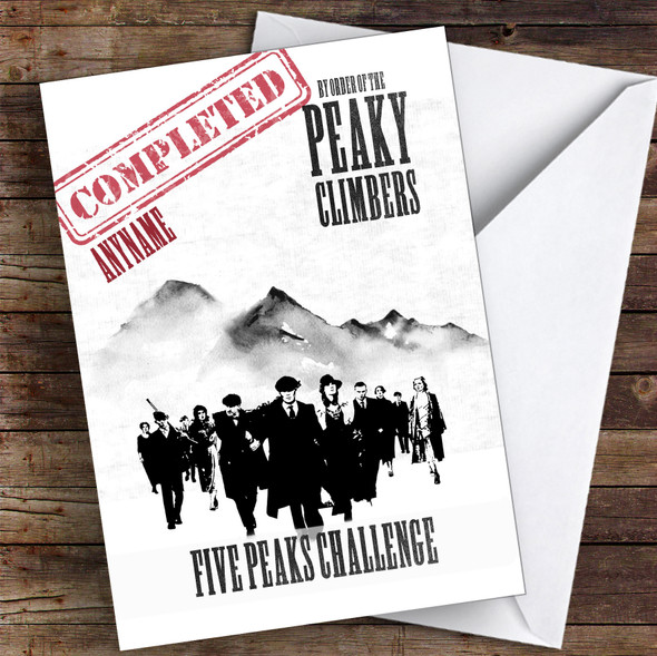 5 Peaks Challenge Funny Congratulations Personalised Card