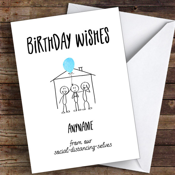 Happy Birthday Wishes From Our Social Distancing Coronavirus Quarantine Card
