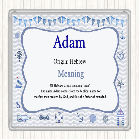 Adam Name Meaning Coaster Nautical