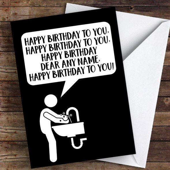 Funny Handwashing Happy Birthday Coronavirus Quarantine Greetings Card