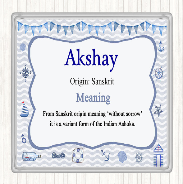 Akshay Name Meaning Coaster Nautical