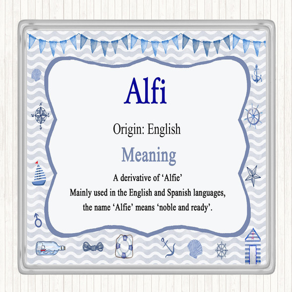 Alfi Name Meaning Coaster Nautical