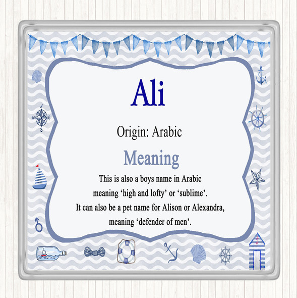 Ali Name Meaning Coaster Nautical