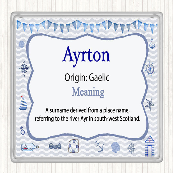 Ayrton Name Meaning Coaster Nautical