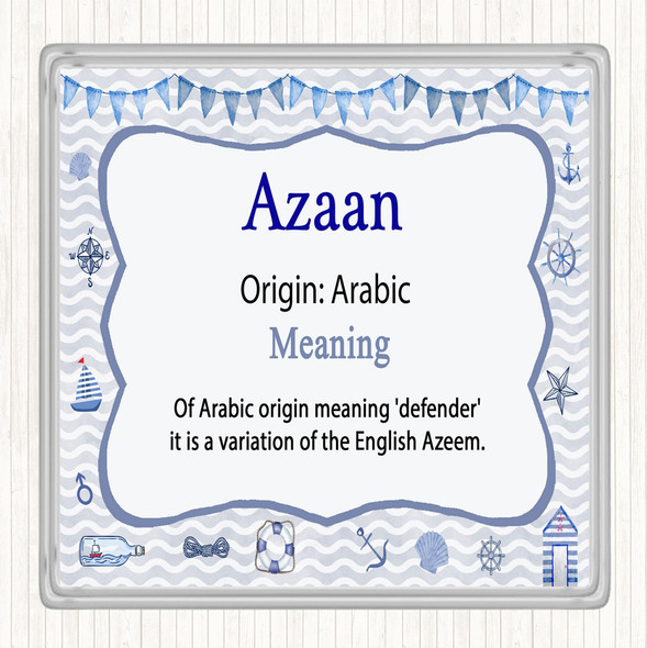 Azaan Name Meaning Coaster Nautical