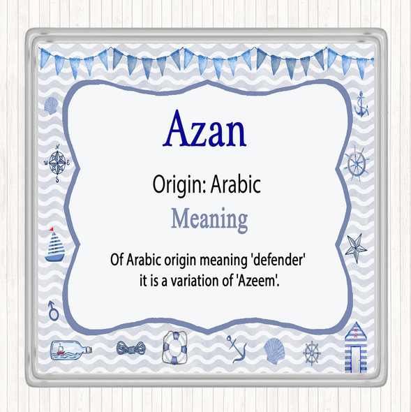 Azan Name Meaning Coaster Nautical