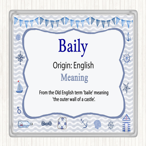 Baily Name Meaning Coaster Nautical