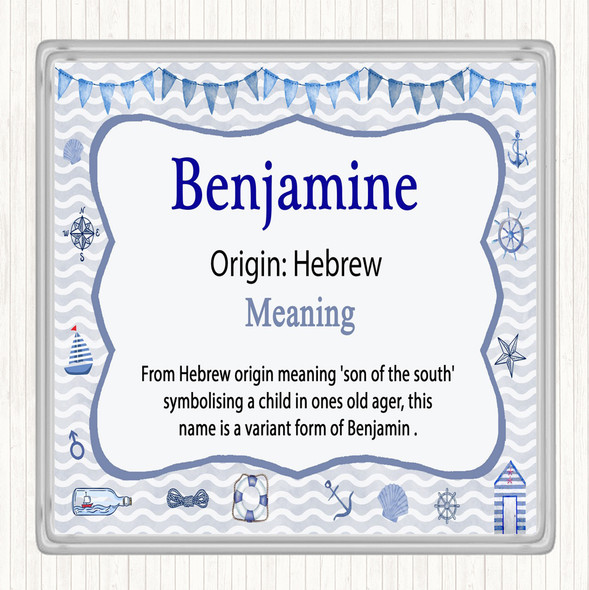 Benjamine Name Meaning Coaster Nautical