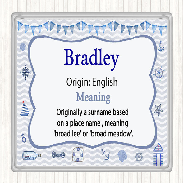 Bradley Name Meaning Coaster Nautical