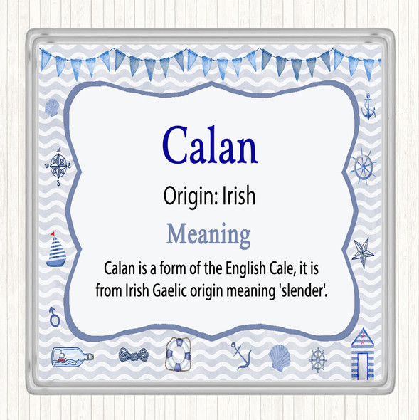 Calan Name Meaning Coaster Nautical