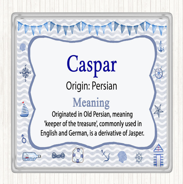 Caspar Name Meaning Coaster Nautical