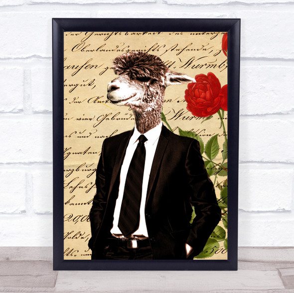 Camel In Suit Vintage Decorative Wall Art Print