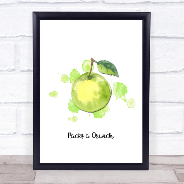 Apple Packs A Crunch Decorative Wall Art Print