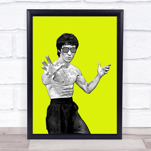 Bruce Lee Sunglasses Decorative Wall Art Print