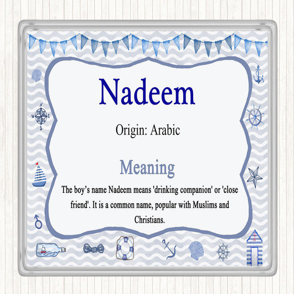 Nadeem Name Meaning Coaster Nautical