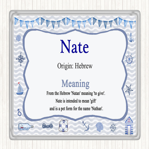 Nate Name Meaning Coaster Nautical