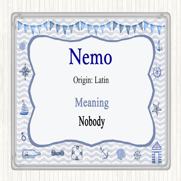 Nemo Name Meaning Coaster Nautical