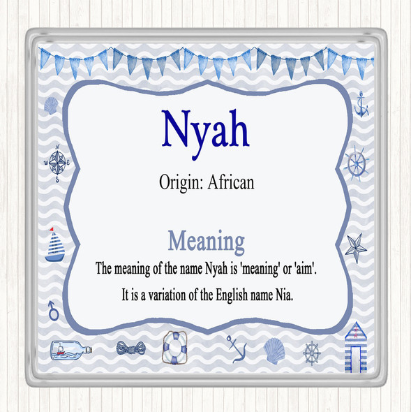 Nyah Name Meaning Coaster Nautical