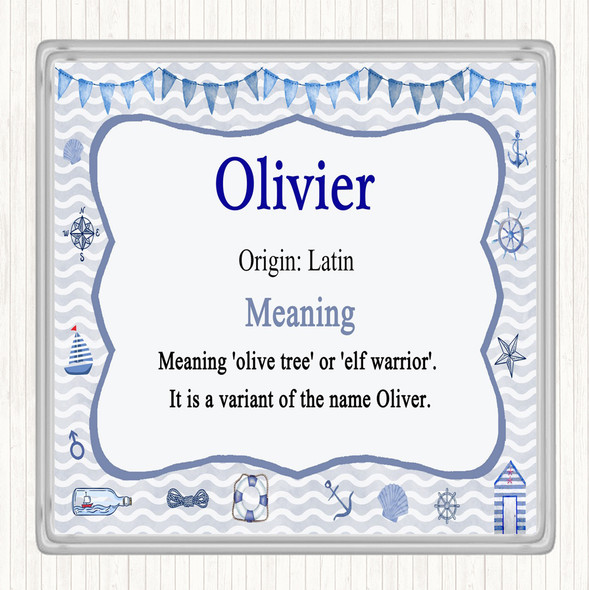 olivier Name Meaning Coaster Nautical