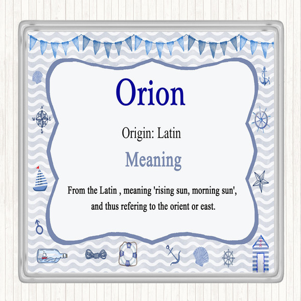 Orion Name Meaning Coaster Nautical