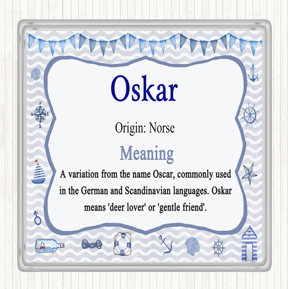 Oskar Name Meaning Coaster Nautical