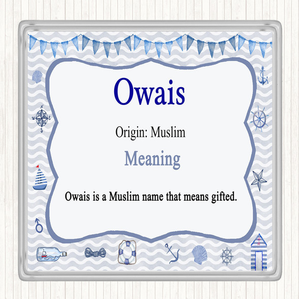 Owais Name Meaning Coaster Nautical
