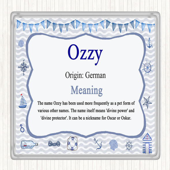 Ozzy Name Meaning Coaster Nautical