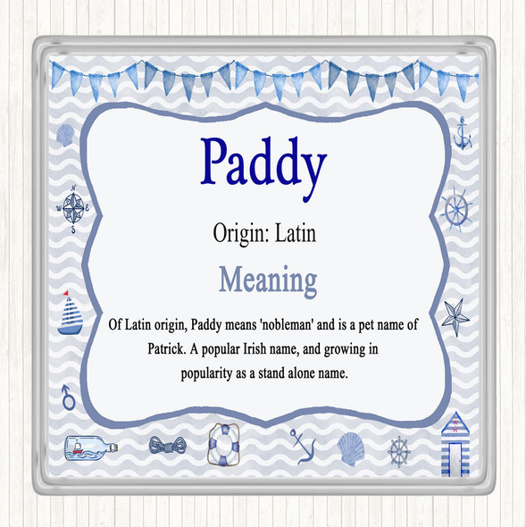 Paddy Name Meaning Coaster Nautical