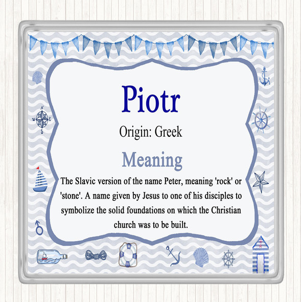 Piotr Name Meaning Coaster Nautical