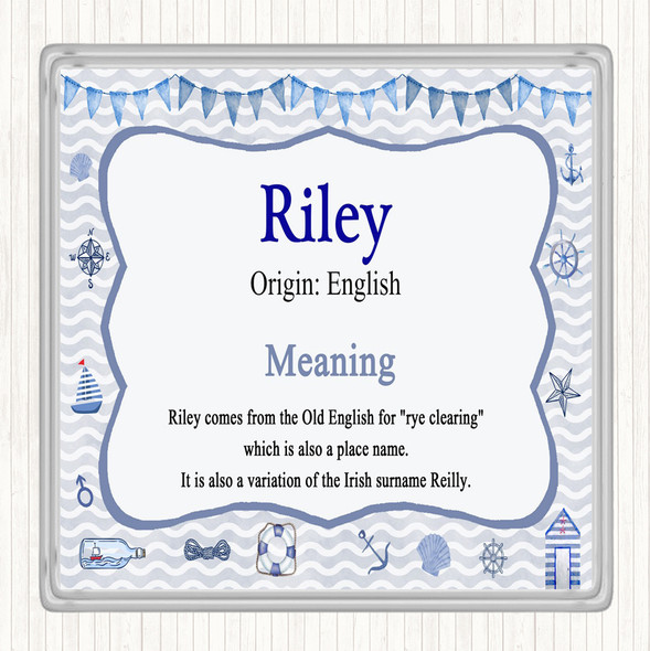 Riley Name Meaning Coaster Nautical